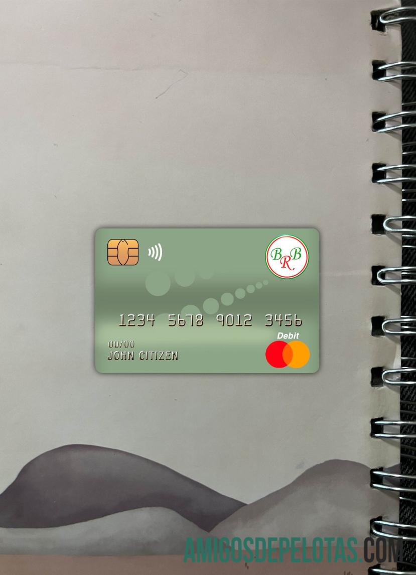 Banco do Burundi da República do Burundi Cartão de débito master Photolook Front baixar para verificação